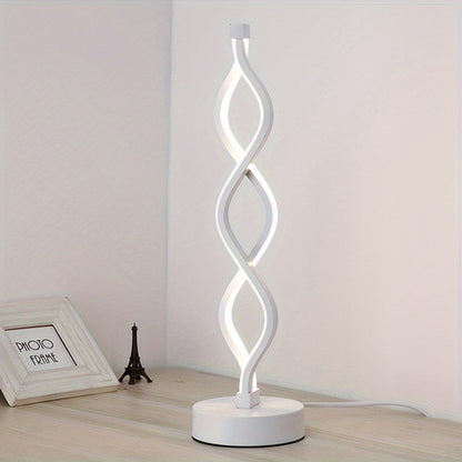Spiral LED Desk Lamp – USB-Powered Accent Light for Mood & Ambience