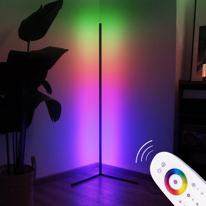 RGB LED Corner Floor Lamps – Remote Controlled, Mood-Setting Light
