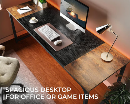 80-Inch Modern Industrial Office & Gaming Desk