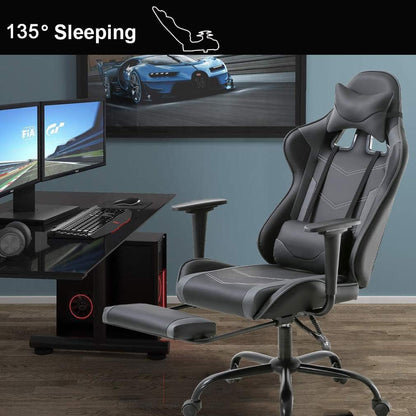 Ergonomic Gaming Chair – High-Back Comfort with Adjustable Lumbar & Recline Support