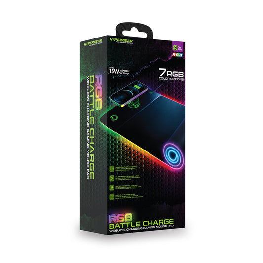 HyperGear RGB Battle Charge Wireless Gaming Mouse Pad