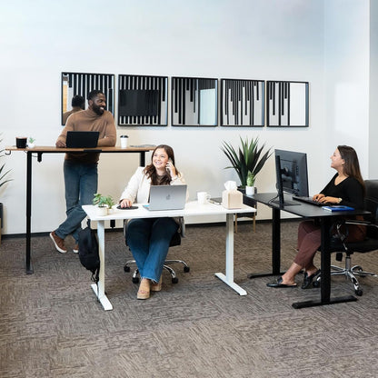 47.2” Height Adjustable Electric Standing Desk | Smooth Lift with Wood Finish
