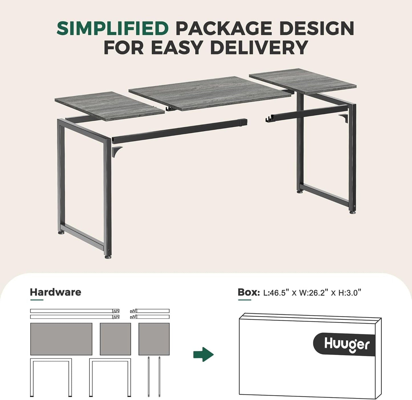 80-Inch Computer Desk with Built-In Storage – Oversized Gaming & Office Workstation