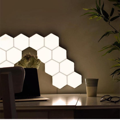 TouchGlow Modular Wall Lights – Interactive Hex LED Panels