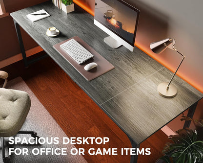 80-Inch Computer Desk with Built-In Storage – Oversized Gaming & Office Workstation