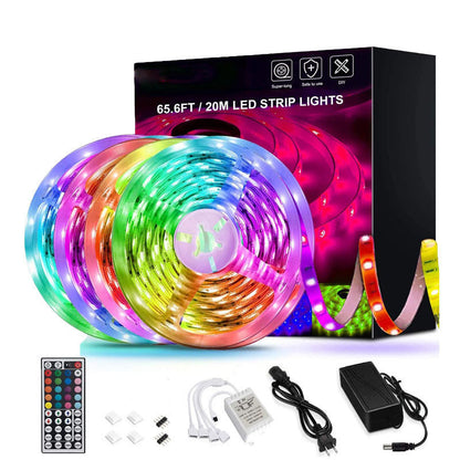 RGB LED Strip Lights – 20M with 44-Key Remote + Dynamic Effects
