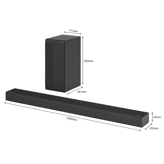 LG S65Q 3.1 Channel Wireless Soundbar System – 420W Power with Subwoofer & HDMI Support