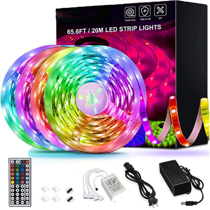 RGB LED Strip Lights – 20M with 44-Key Remote + Dynamic Effects