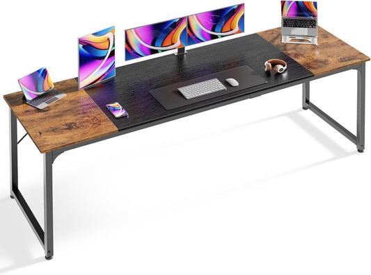 80-Inch Modern Industrial Office & Gaming Desk