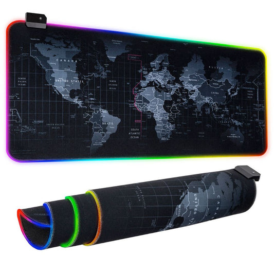 Dragon RGB Gaming Mouse Pad – World Map Edition