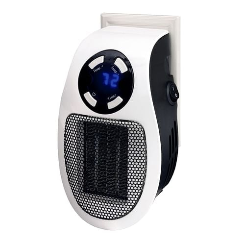 Optimus Wall Plug Mini Heater with Digital Thermostat & Timer – 450W Compact Heat Boost