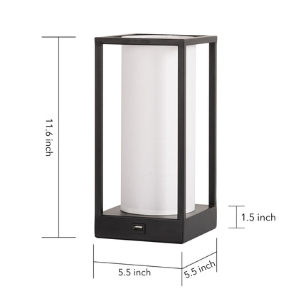 Hokkaido Table Lamp with USB Charger – Glass RGB Accent Light for Desk or Nightstand
