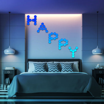 TouchGlow Modular Wall Lights – Interactive Hex LED Panels