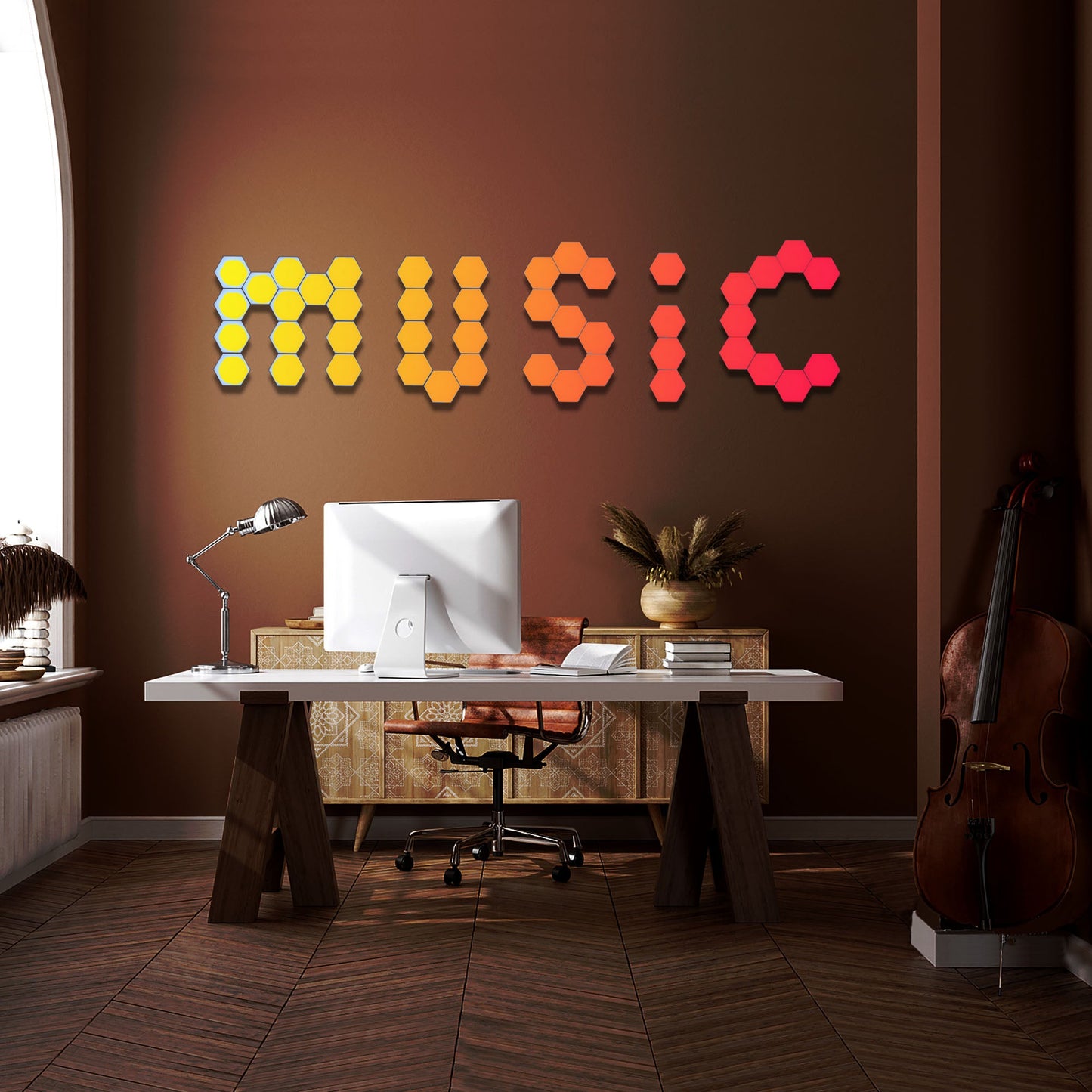 TouchGlow Modular Wall Lights – Interactive Hex LED Panels