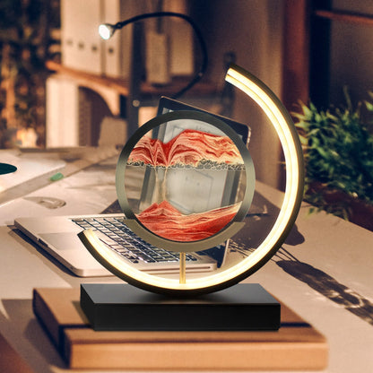 Dynamic Shifting Sand LED Table Lamp – Calming Motion Art for Your Desk