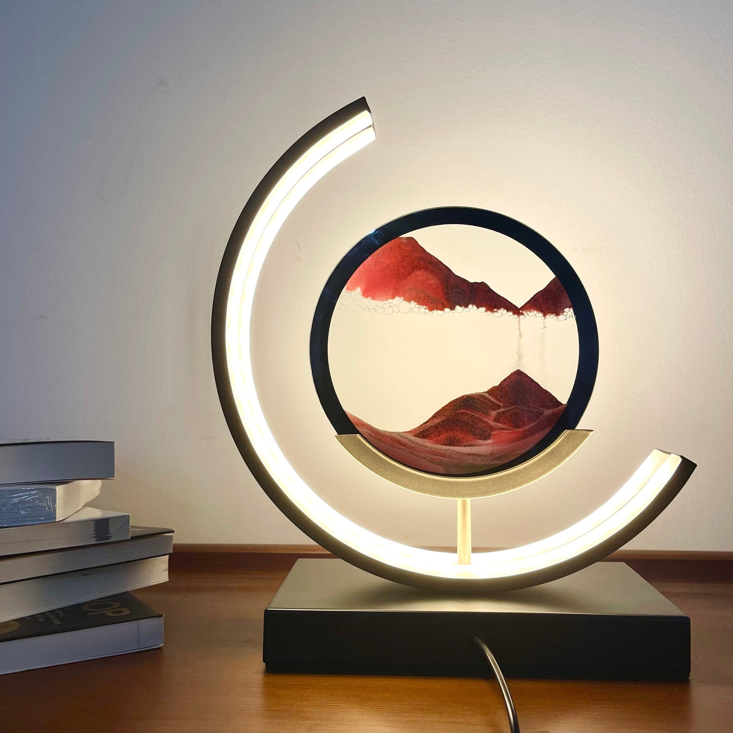 Dynamic Shifting Sand LED Table Lamp – Calming Motion Art for Your Desk