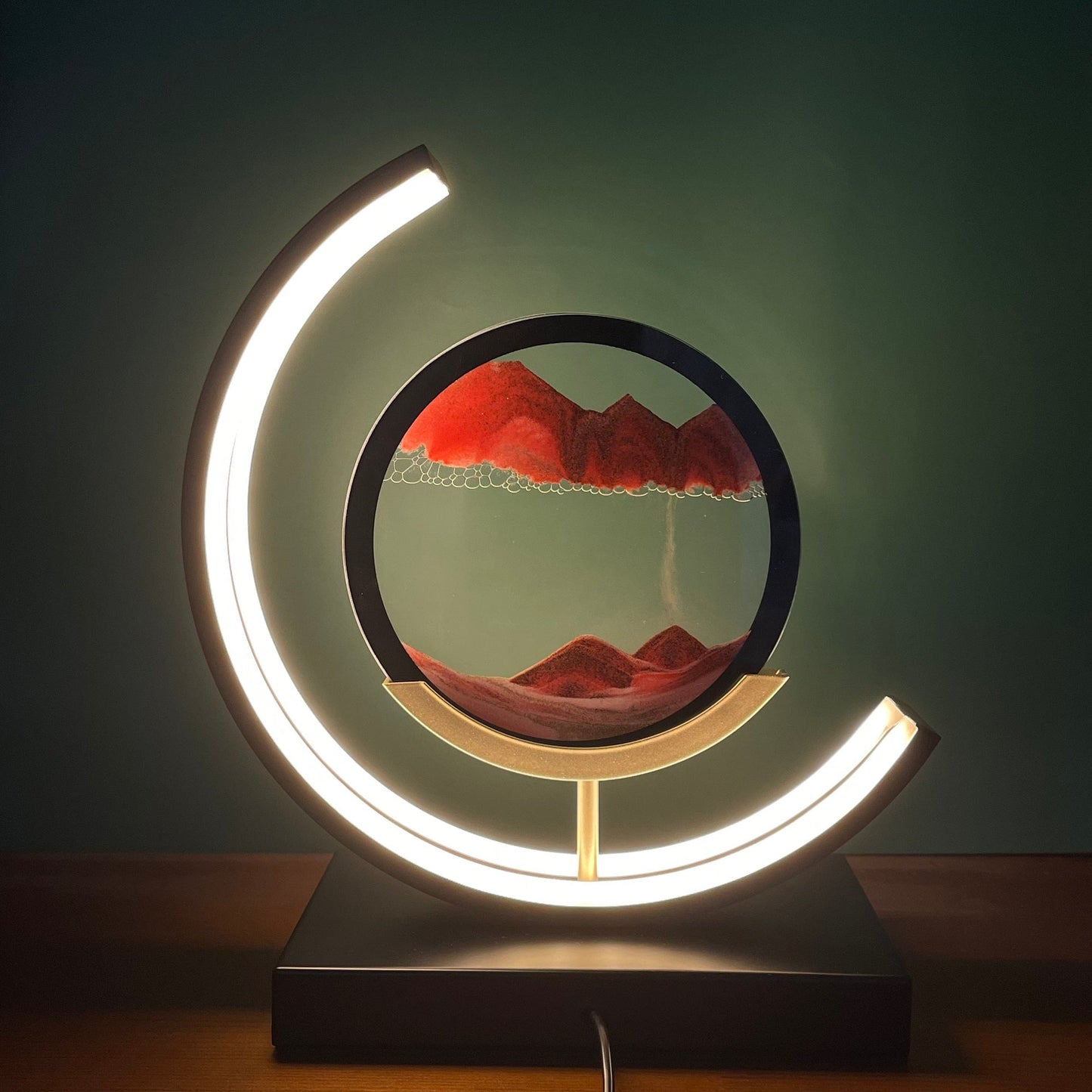 Dynamic Shifting Sand LED Table Lamp – Calming Motion Art for Your Desk