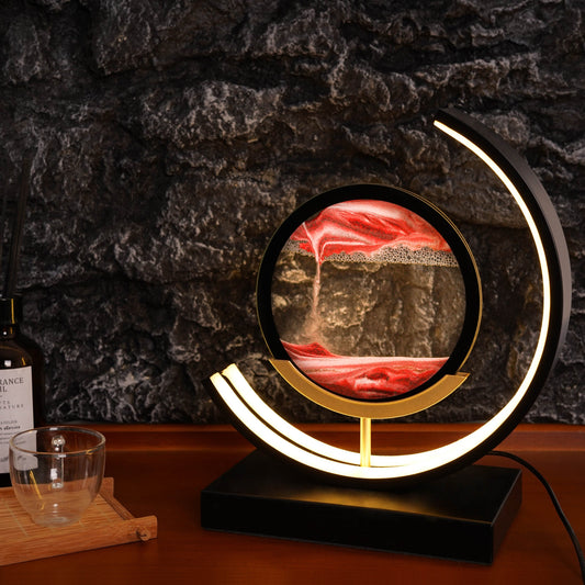 Dynamic Shifting Sand LED Table Lamp – Calming Motion Art for Your Desk