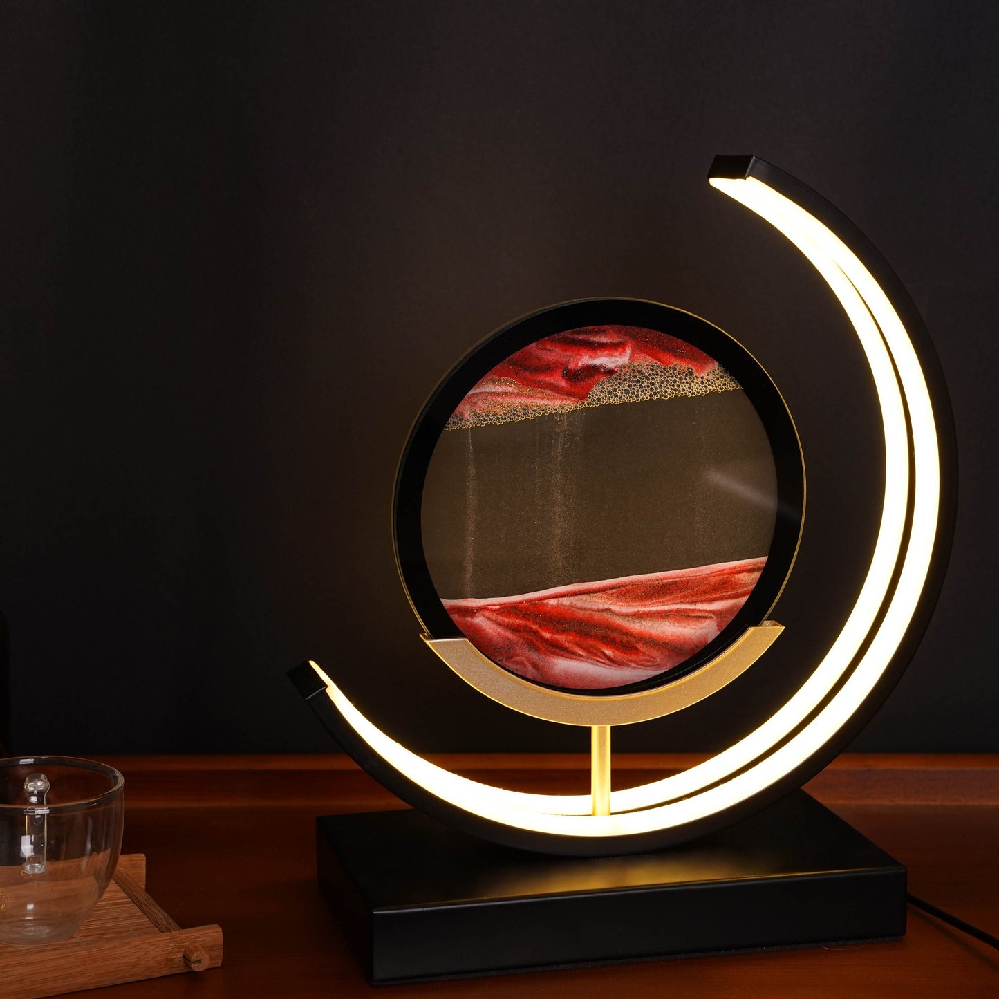 Dynamic Shifting Sand LED Table Lamp – Calming Motion Art for Your Desk