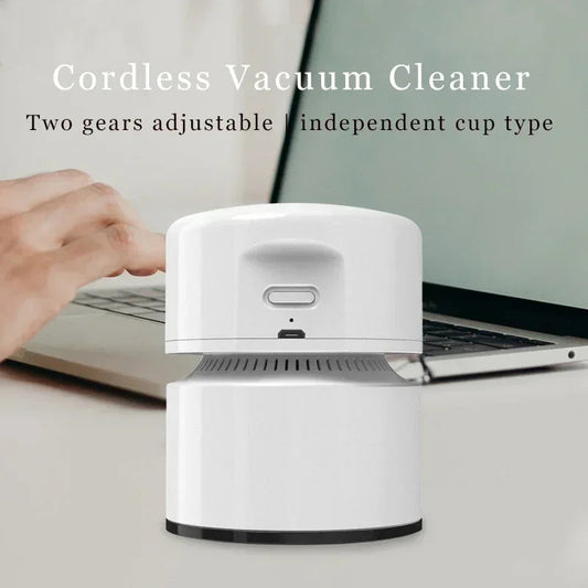 Mini Desk Vacuum | Rechargeable Desktop Dust Cleaner for Crumbs & Debris