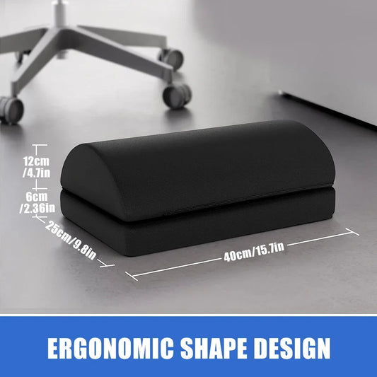 Adjustable Memory Foam Footrest – Under Desk Comfort for Work, Home & Travel