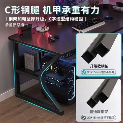 GlowEdge™ RGB Gaming Desk – Sleek Minimalist Table with LED Lighting for Work or Play