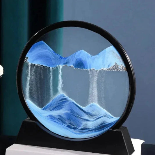 Deep Sea 3D Sand Art | Dynamic Desktop Decor with Oceanic Motion