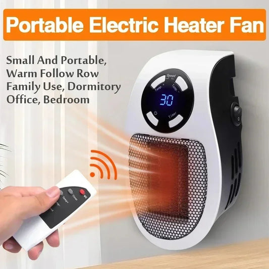 Remote for Wall Plug Mini Heater with Digital Thermostat & Timer – 450W Compact Heat Boost