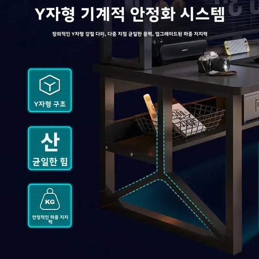 AOLIVIYA™ GameStation Desk Set – Multi-Tier E-sports Table + Chair Combo