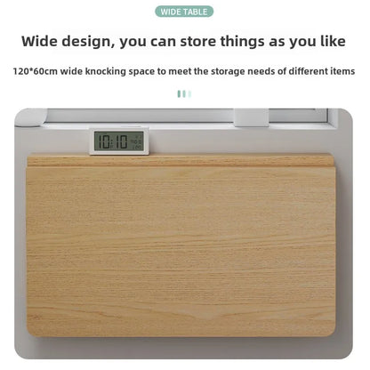 FoldAway™ Wall-Mounted Desk – Minimalist Space-Saving Workstation with Storage Shelf