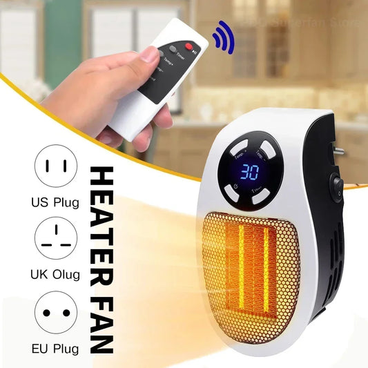 Remote for Wall Plug Mini Heater with Digital Thermostat & Timer – 450W Compact Heat Boost