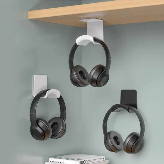 Wall-Mount Headphone Holder | No-Drill Adhesive Stand for Gaming & Studio Setups