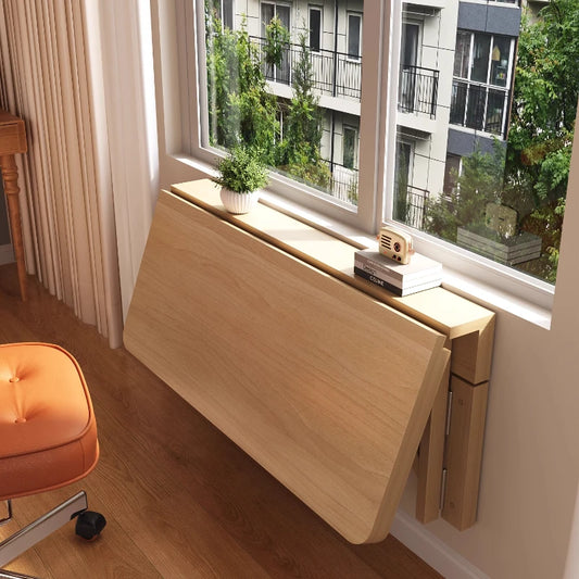 FoldAway™ Wall-Mounted Desk – Minimalist Space-Saving Workstation with Storage Shelf
