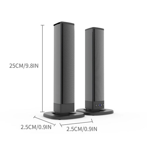 EchoSplit Dual Mode Bluetooth Soundbar – TV, PC & Desktop Audio Booster