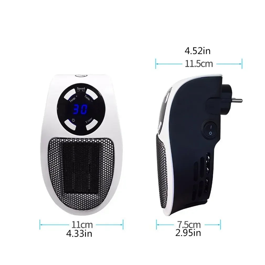 Remote for Wall Plug Mini Heater with Digital Thermostat & Timer – 450W Compact Heat Boost