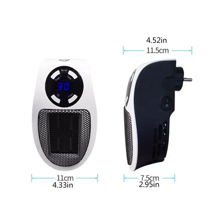 Remote for Wall Plug Mini Heater with Digital Thermostat & Timer – 450W Compact Heat Boost