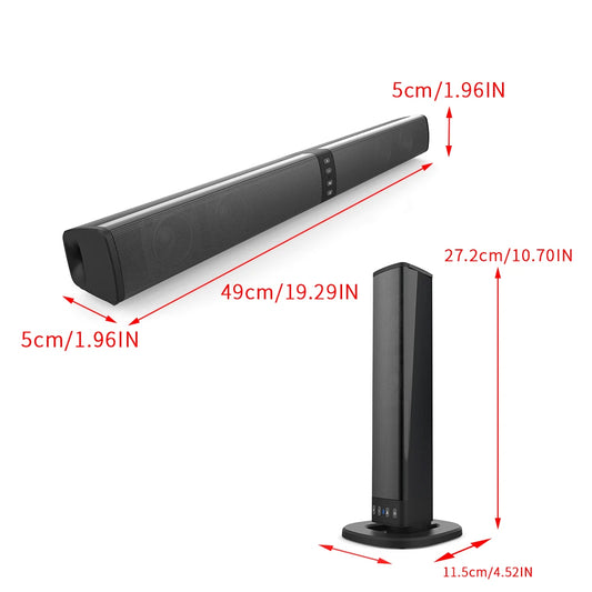 EchoSplit Dual Mode Bluetooth Soundbar – TV, PC & Desktop Audio Booster