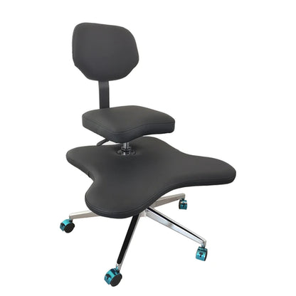 Adjustable Ergonomic Kneeling Chair – Cross-Leg Friendly with Wheels for Home & Office