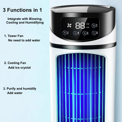 Mini Water-Cooling Desktop Fan – 3-in-1 Air Cooler, Humidifier &a Purifier