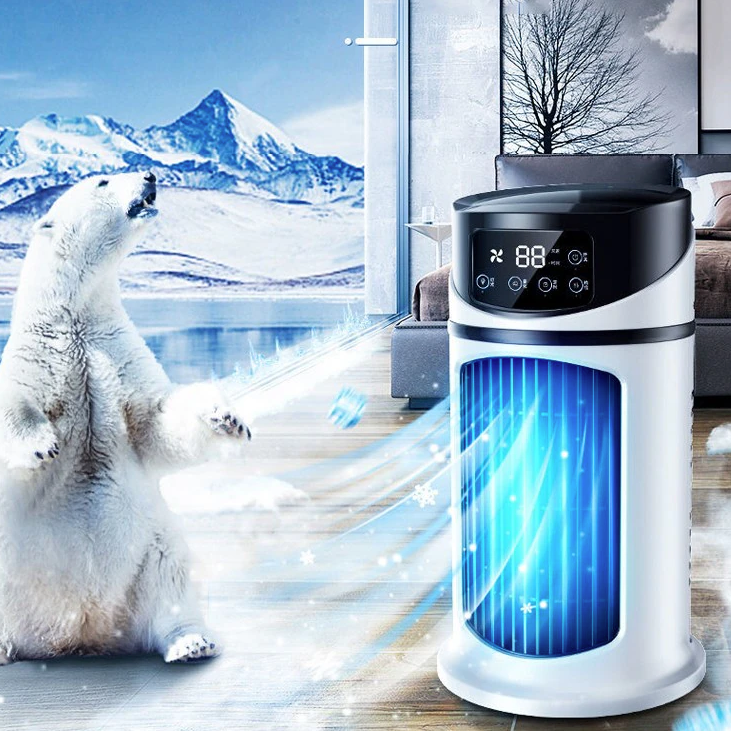 Mini Water-Cooling Desktop Fan – 3-in-1 Air Cooler, Humidifier &a Purifier