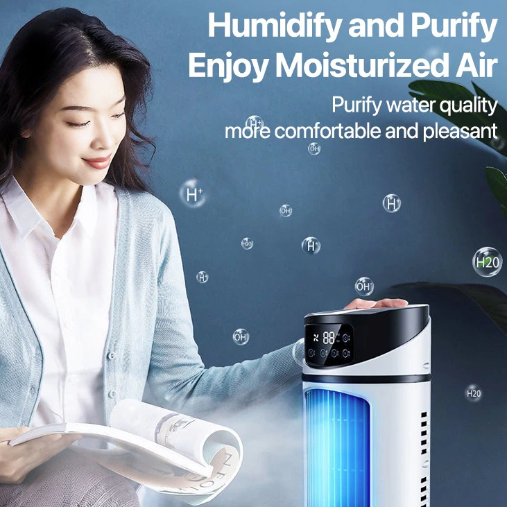 Mini Water-Cooling Desktop Fan – 3-in-1 Air Cooler, Humidifier &a Purifier