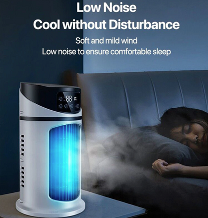 Mini Water-Cooling Desktop Fan – 3-in-1 Air Cooler, Humidifier &a Purifier