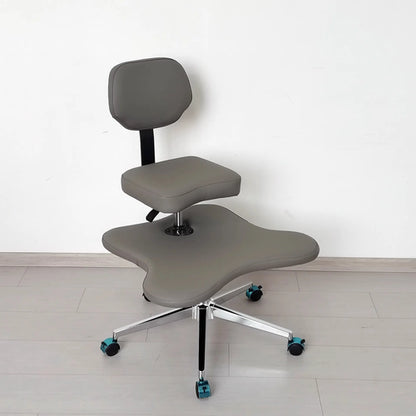 Adjustable Ergonomic Kneeling Chair – Cross-Leg Friendly with Wheels for Home & Office