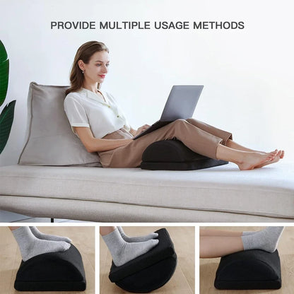 Adjustable Memory Foam Footrest – Under Desk Comfort for Work, Home & Travel