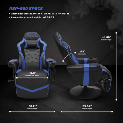 Ultimate Gaming Recliner with Cupholder, Footrest & Side Storage