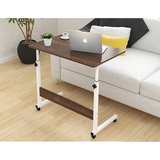 Adjustable Rolling Laptop Desk – Compact Workstation with Pull-Out Shelf & Locking Wheels
