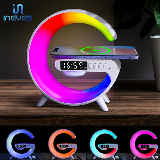 INEYES Smart Lamp | Wireless Charger, Bluetooth Speaker & RGB Night Light