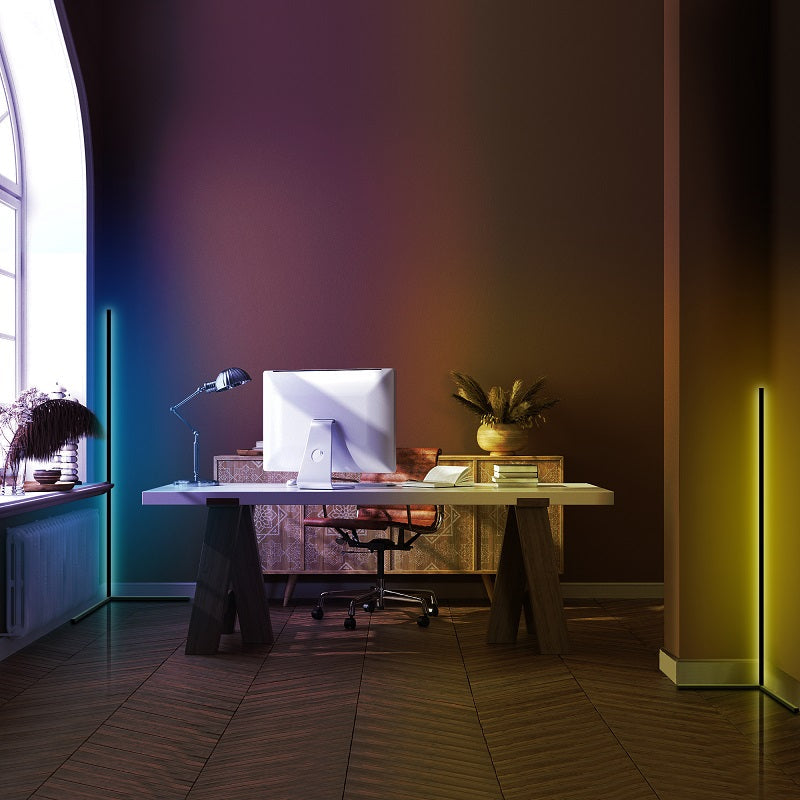RGB LED Corner Floor Lamps – Remote Controlled, Mood-Setting Light