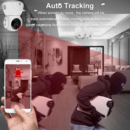 360° Panoramic HD WiFi Security Camera – Night Vision & Motion Tracking