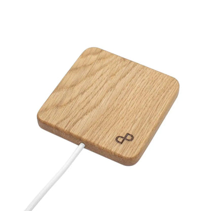 Handcrafted Wooden Wireless Charging Dock – Fast Qi Charger for Desk or Nightstand
